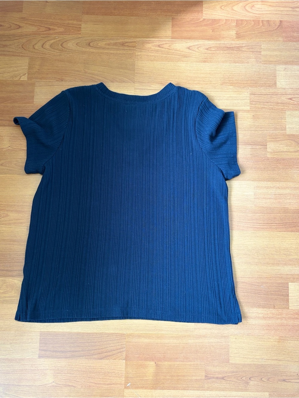 Tommy Hilfiger Navy Rib V-Neck Women's Sleep Ware Top - Picture 5 of 5